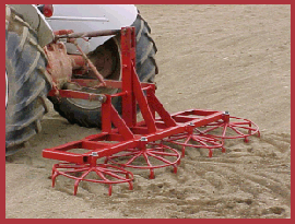 8 ft rotary harrow in sand arena