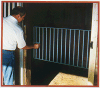 grilled horse stall door guard